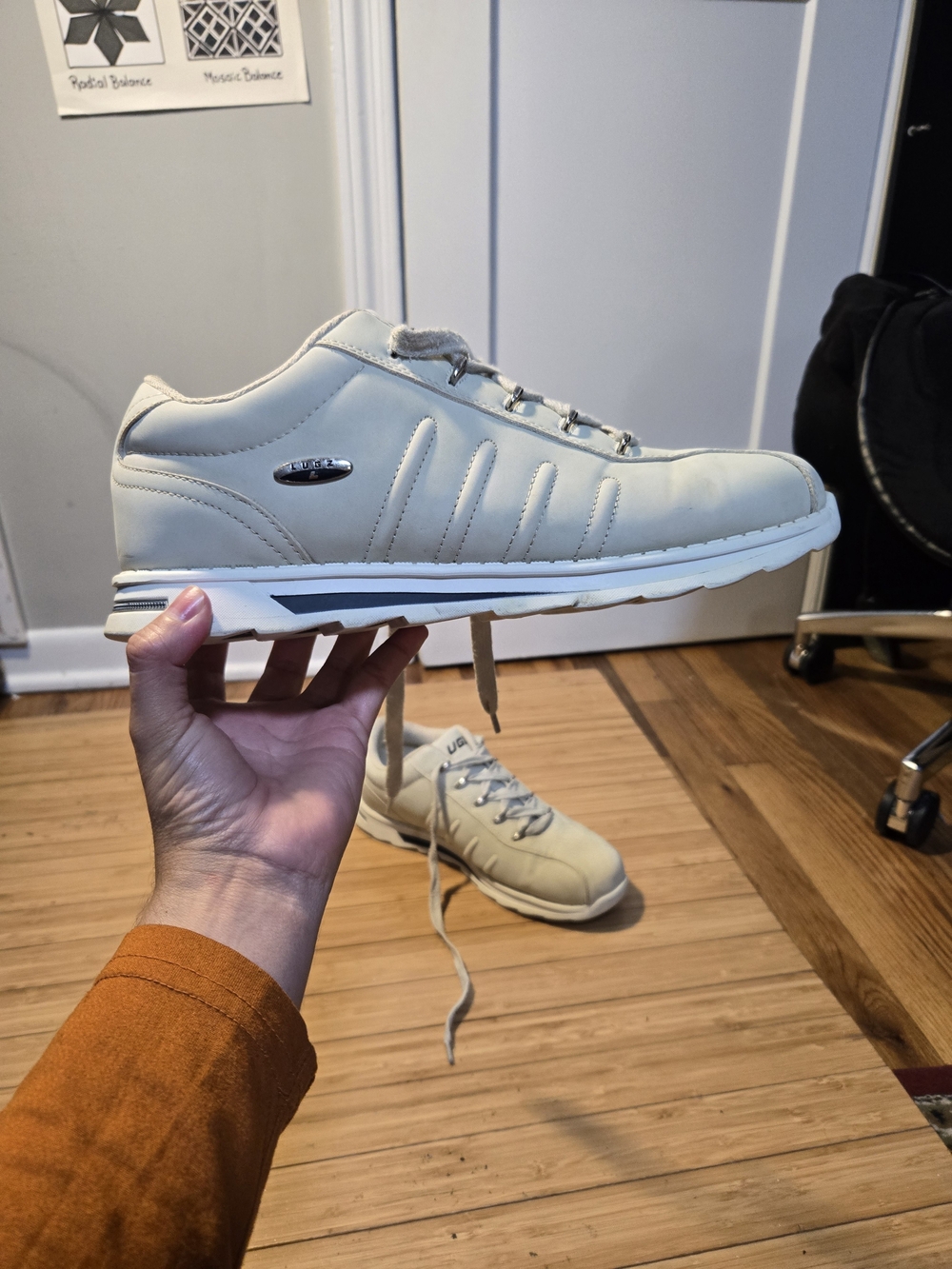 Lugz Men's Casual Lace-Up Sneakers in Cream